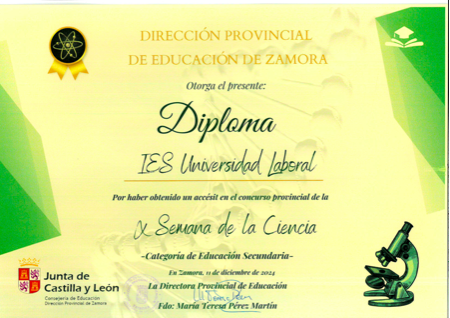 Diploma semana de la ciencia 2024